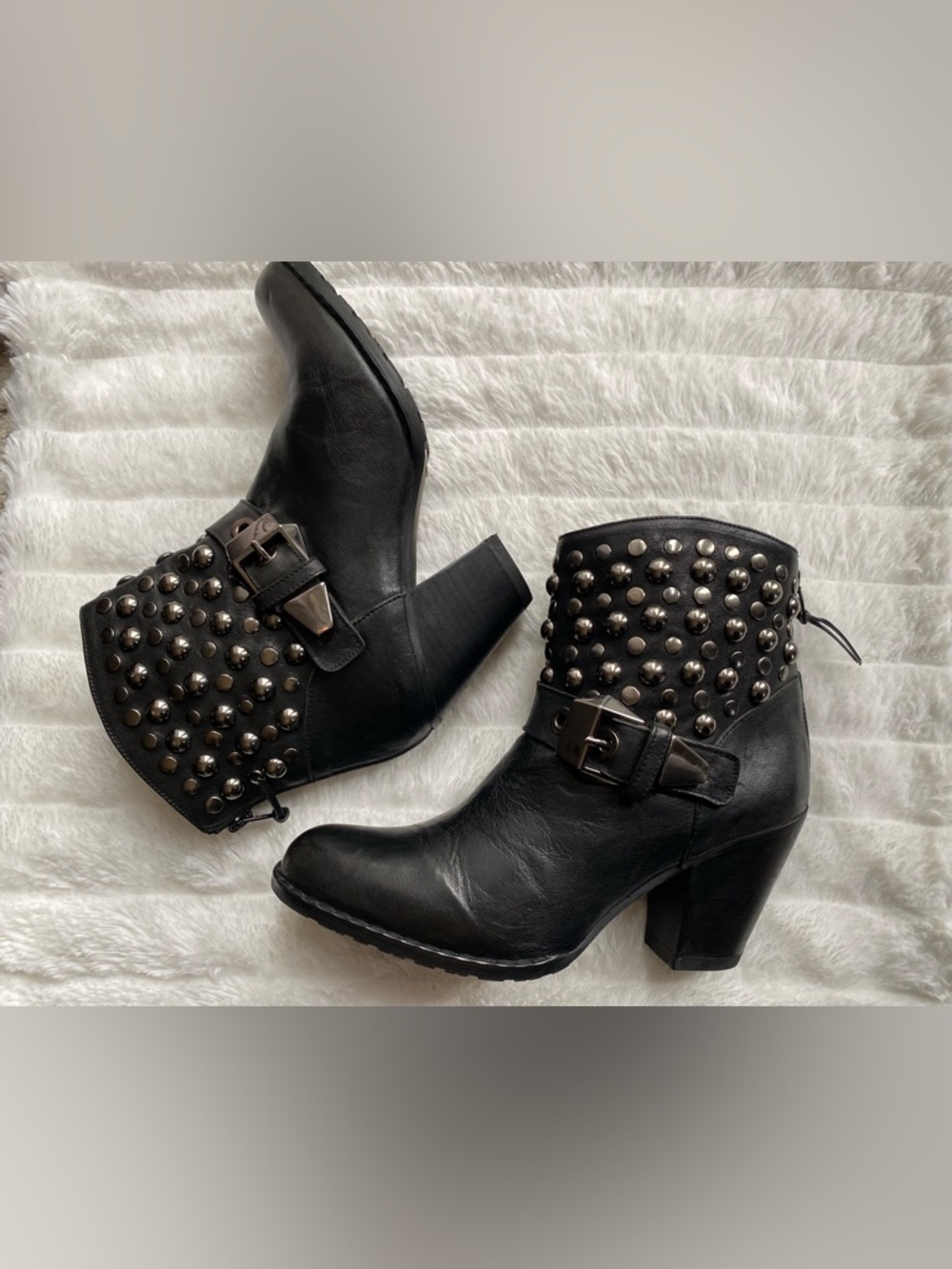 STUART WEITZMAN Black Leather Ankle bootie